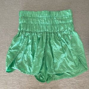 Free People Mint Green Satin Shorts